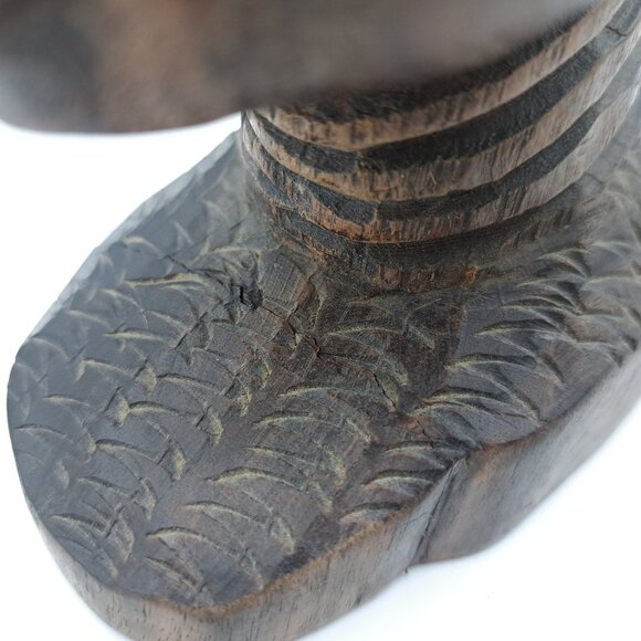 African Wood Statue Of Queen Idia Of Benin - Picture 9 of 11